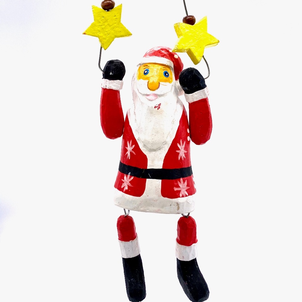 Hand Carved and Hand Painted Santa Halo